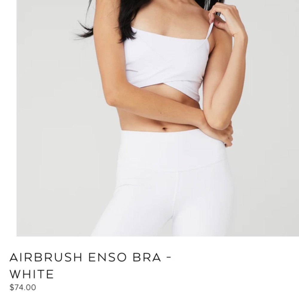 White ALO airbrush sports bra